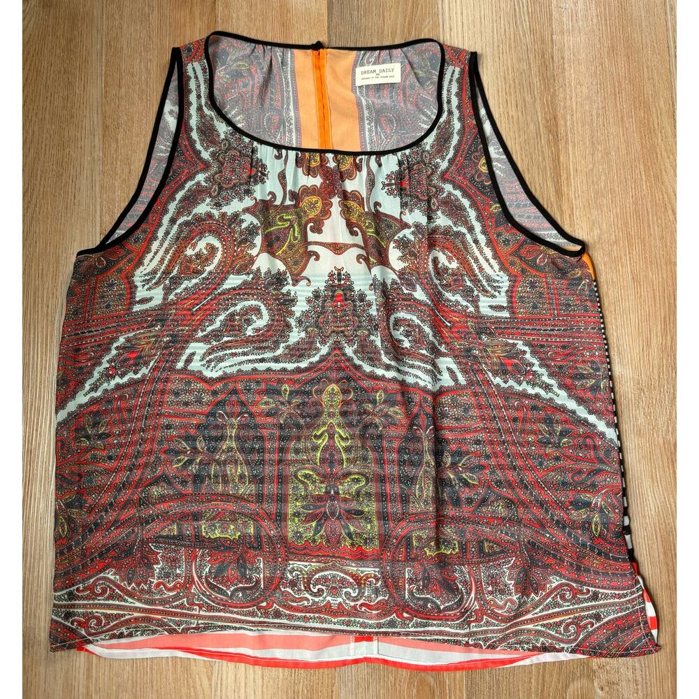 Dream‎ Daily by Anthropologie Tank Sleeveless Top Blouse Size L